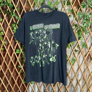Vintage Y2K 5 SOS 5 seconds of Summer boy band 2000s t-shirt